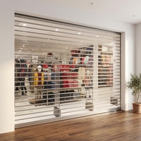 Porte à enroulement automatique en polycarbonate transparent pour supermarché et centre commercial
