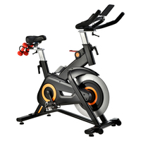 Bicicleta de Spinning para Ejercicio en Interiores con Transmisión por Correa Silenciosa de Resistencia Magnética OEM y Soporte para Mancuernas