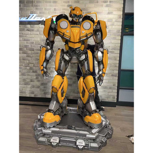 Bán buôn lớn sắt Marvel Bumble Bee tượng Cinema 4S công viên chủ đề cửa hàng trang trí nội thất với ánh sáng LED Transform ER điêu khắc - Product Image 4