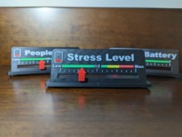 Indicateur d'humeur 3D imprimé, fait main, pour surveiller les niveaux d'agressivité et de stress des personnes, décoration de bureau amusante, cadeau
