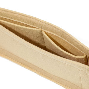 Bolsa de Maquillaje Cuadrada de Fieltro Beige Clásica, Bolsa de Viaje para Artículos de Aseo, Organizador, Monedero, Capacidad de 200 ml, Plegable, Juego para Sala de Estar - Product Image 4