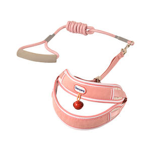 <span class=keywords><strong>Harness</strong></span> dan Tali Anjing Bermotif Polos dengan Bantalan, Set dengan Kalung Senada dari Poliester untuk Anjing Kecil hingga Sedang - Product Image 5