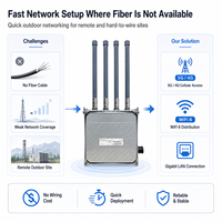 Routeur SIM 5G extérieur débloqué à vente chaude, CPE IP65 étanche, WIFI6, routeur sans fil domestique Openwrt, haute vitesse