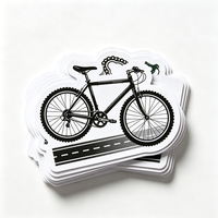 Autocollants de vélo Haoxuan Punk, en vinyle PVC blanc, pour chaîne et roue, graphiques de vitesse sur route, mats, imperméables et résistants à l'usure