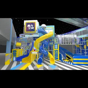 High Quality Space Themed Indoor Playground For Kids Commercial Use With Big Slides