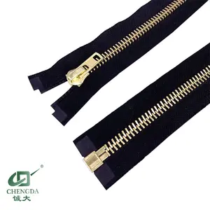 Zipper de metal com zíper, zíper à prova de fogo extremidade aberta