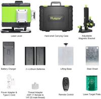 Huepar 503DG auto-nivellement télécommande Multi 12 lignes Laser sol 3D 360 niveau faisceau vert pour carrelage