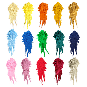 ปะติดลูกไม้ลายปีกนางฟ้า 3 มิติ หลายชั้น แบบ DIY  ลายดอกไม้ปักละลายน้ำได้  งานฝีมือประณีต  แบบหลายชั้น - Product Image 1