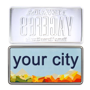 Placa de matrícula de logotipo personalizado en relieve para vehículos, placa de cartel de estaño en blanco de aluminio para sublimación de coche reflectante decorativa del Reino Unido - Product Image 5