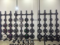 Plaques de poids en caoutchouc pour haltères, ensembles de plaques de bumper à triple grip, codées par couleur, 50 mm, équipement d'entraînement de force pour salle de sport commerciale et à domicile
