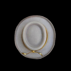 Nuevo Sombrero Pork <span class=keywords><strong>Pie</strong></span> de Fieltro 100% Lana, Estilo Europeo y Americano, Color Dorado Sólido, Primavera-Otoño, Directo de Fábrica - Product Image 2