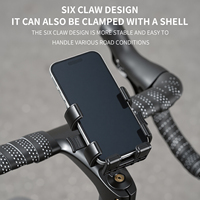 Support de téléphone à six griffes TOSUOD pour vélo, résistant à la rouille, angle de vue réglable, antichoc
