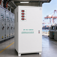 Stabilisateur de tension triphasé fiable 120 kVA 380 V, régulateur de puissance automatique avec protection contre les surtensions et les surintensités