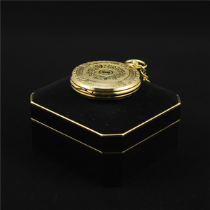 Reloj de Bolsillo Retro Antiguo para Hombre, Reloj Dorado con Números Árabes Luminosos, Movimiento de Cuarzo, Colgante, Regalo de Navidad - Product Image 3