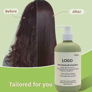 Dầu gội và dầu xả dưỡng tóc không chứa muối, chống gàu, chiết xuất hương thảo và tràm trà, thuộc bộ sản phẩm Vegan OEM. - Product Image 2