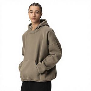 Sudadera con Capucha Roregal, Estilo Vintage, Tejida, Bordada, Extra Grande, para Invierno, Unisex, Gruesa, 400G, con Bolsillo, para Hombre - Product Image 3