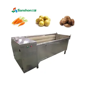 China Carrot Potato Washing Peeling Machine