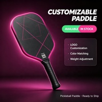 Raquette de pickleball en carbone tissé à rotation puissante, noyau en nid d'abeille absorbant les chocs, pour joueurs avancés