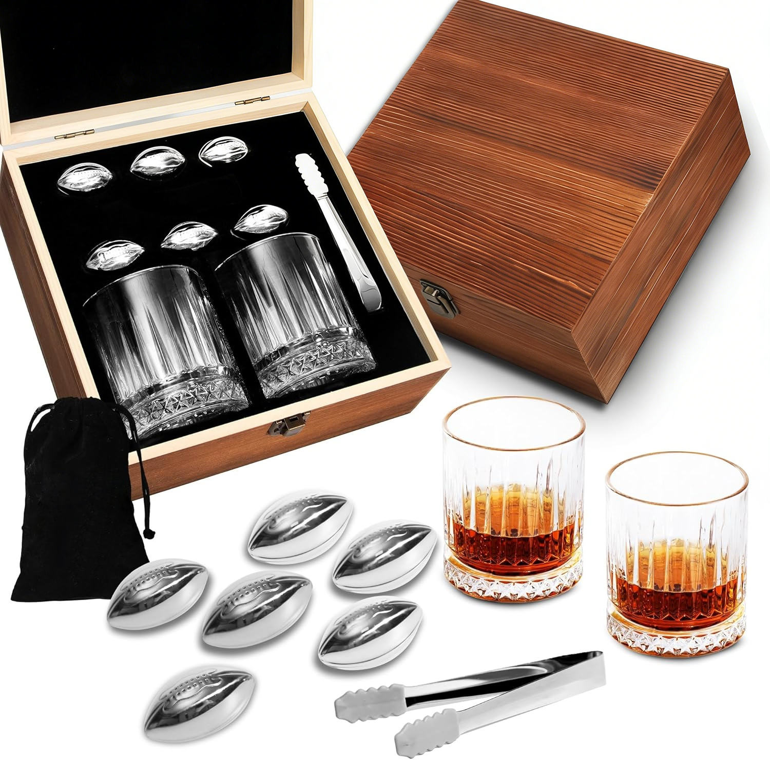 En forme de football américain argenté