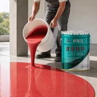Peinture époxy colorée à faible teneur en COV, écologique, antidérapante, revêtement de sol décoratif en résine pour usage commercial et résidentiel