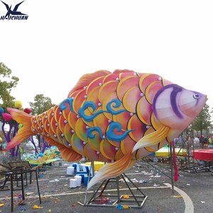 Nhà sản xuất đèn lồng lụa Trung Quốc, đèn lồng trang trí ngoài trời, đèn lồng hình cá Koi - Product Image 6