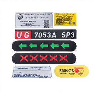 Plaques en aluminium/cuivre personnalisées en <span class=keywords><strong>PVC</strong></span> pour signalisation d'équipements mécaniques résistants à la corrosion, sérigraphie, estampage, consulter le client - Product Image 2