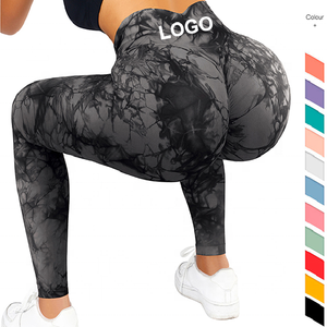 Leggings de yoga personnalisés à la mode, leggings de sport pour les fesses, taille haute, leggings sans couture tie-dye pour femmes, leggings pour les fesses - Product Image 2