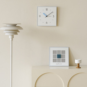Wozoom Wall <b>Clock</b> Square <b>Battery</b> Operated Wooden Frame Living Room Decoration - Product Image 4