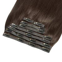 Nouveauté Extensions de cheveux humains vierges de luxe 100% Remy Double Drawn Invisible Seamless Clip-In Light Color