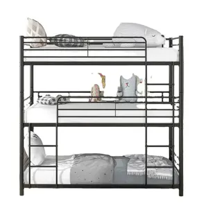 XINGYUAN bedroom furniture steel bunk bed for adult 3 layers triple bunk bed