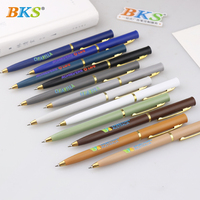 Stylo bille personnalisé avec logo, 1,0 mm, en plastique, promotionnel, pour l'école, le bureau, couleur bonbon, stylo rotatif pour hôtel, cadeaux promotionnels