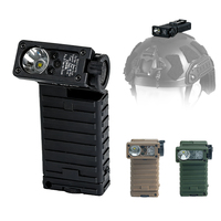 Sidewinder Rattlesnake Senter Sinyal Taktis Mini Multi-Fungsi untuk Berkemah, Sumber Cahaya LDE Tiga Warna IR, Lampu Survival