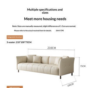 Sofá Marrón para Sala de Estar, Juego de Muebles Modernos Italianos, Estilo Nórdico - Product Image 3