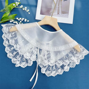 <span class=keywords><strong>Collar</strong></span> desmontable de encaje blanco Vintage al por mayor, decoración elegante de cuello falso para vestido y blusa, accesorios DIY - Product Image 2