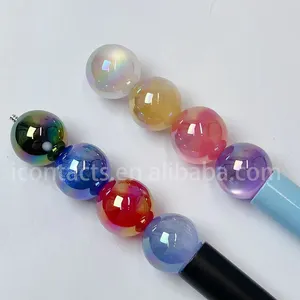 50 teil/beutel 16mm UV-Beschichtung glänzende Traum Meerjungfrau Regenbogen helle Acryl Perlen für Schmuck machen Perlen Lieferanten Großhandel