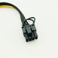 Cable Adaptador de Alimentación HK-HHT de Alta Calidad, SATA de 15 Pines a 8 Pines (6+2), 18AWG, 20cm, para Tarjeta Gráfica Electrónica