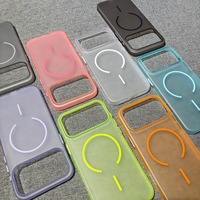 Coque de téléphone magnétique couleur gelée mate pour 17Promax, style Ins, finition mate givrée, ultra-fine, sensation de peau, protection minimaliste