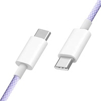 Kabel data ponsel USB C 60W, kabel data ponsel Tipe C ke Tipe C PD untuk IPhone 16 16Pro max 15 Pro 15 Pro Max