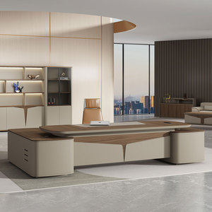 U hình dạng bảng gỗ Melamine đồ nội thất văn phòng hiện đại bàn làm việc lưu trữ tủ bảng với ngăn kéo trực tuyến thiết kế miễn phí - Product Image 1