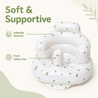 Siège de sol gonflable pour bébé avec pompe à air intégrée, design moderne, motif olive, grand canapé-lit pour bébé pour salon, chambre et extérieur
