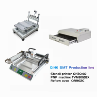 TVM802BX SMT pick and place machine 2 têtes 46 fentes bureau pnp mount deluxe edition