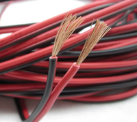 Rouleau de bobine de câble de haut-parleur noir rouge 2x2.5mm2 cuivre étamé cuivre CCA toronné fil Audio à faible bruit