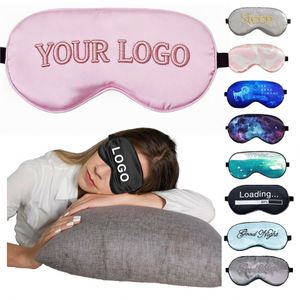 Wholesale Sleep Blackout Eye Mask Double-Sided Simulation Silk Lunch Break Blackout Breathable Eye Mask with Customized Logo - Product Image 1