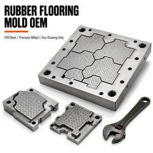 Molde de Acero de Alta Precisión para Producción de Baldosas de Caucho, Mecanizado CNC Personalizado, Servicio OEM - Product Image 1