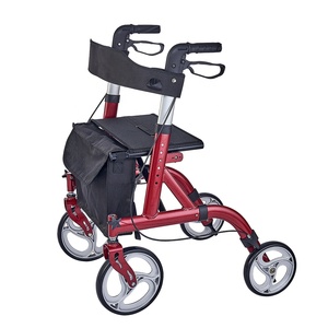신제품 도매 레드 롤러 보행기 장애인용 좌석 휠체어 - Product Image 1