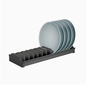 Organizzatore per Cassetti da Cucina in Alluminio, Portapiatti Regolabile e Impilabile, Antiruggine e Impermeabile - Product Image 2