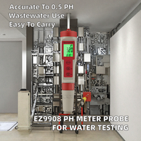 Sonde de pH EZ9908, électrode en verre, testeur de qualité de l'eau, précision de 0,5 pH pour le traitement des eaux usées industrielles et les laboratoires