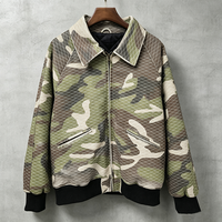 Vestes en cuir pour hommes, style bomber, imprimé camouflage rétro luxueux, poids lourd, personnalisées par les fabricants de vêtements, style décontracté motard.