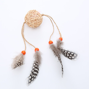High Quality Eco-Friendly Sepaktakraw Rattan Feather <b>Interaction</b> Chewing <b>Cat</b> <b>Toys</b> Ball Relieving Boredom Funny Pet <b>Toy</b> - Product Image 6