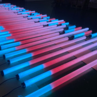 Tube LED DMX RGBW programmable de 2 m de long, matrice de pixels contrôlée par DMX, tube RGB DMX